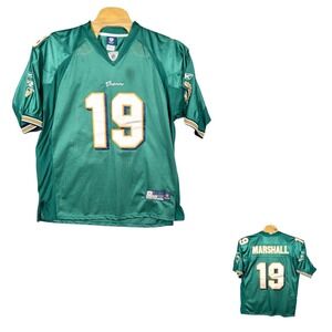 Reebok Stitched On Field Miami Dolphins Brandon Marshall Football Jersey Mens 52
